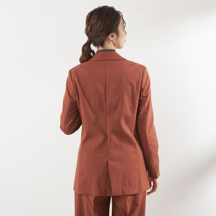 シルバーライン 【RELAX WIDE】【秋冬】 ダブルジャケットワイドパンツスーツ/ブリックブラウン/4S SUSTAINABILITY&ECOLOGY FABRIC/※パンツ裾上げ済仕様 その他