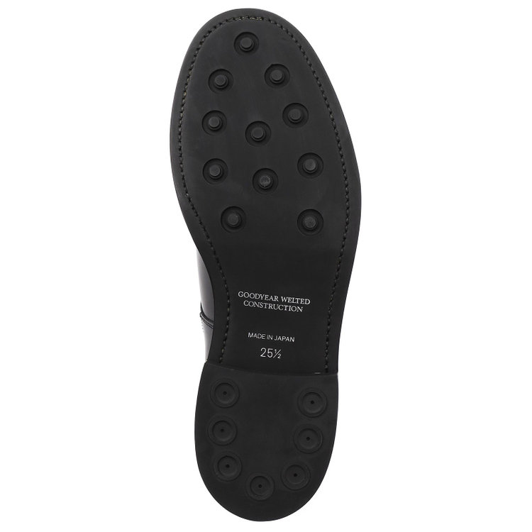 ブラックライン Uチップドレスシューズ/ブラック/牛革/グットイヤーウエルト製法/MADE IN JAPAN 黒