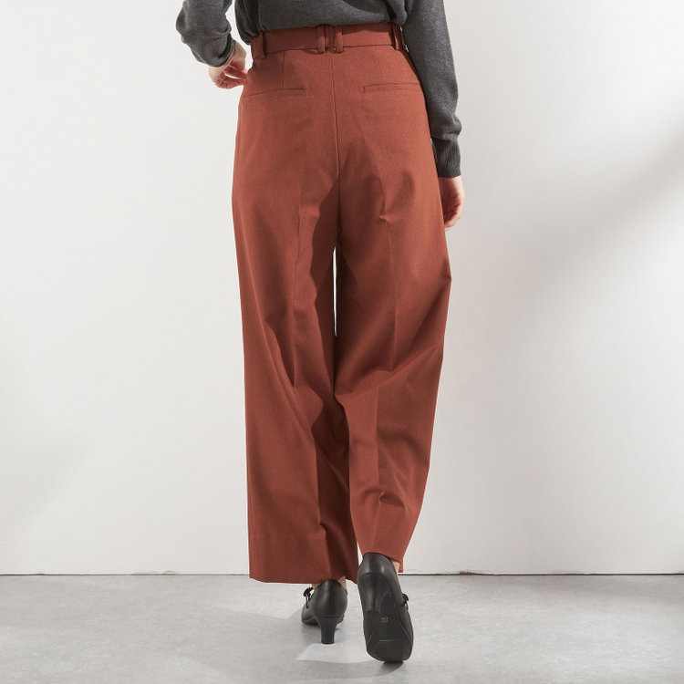 シルバーライン 【RELAX WIDE】【秋冬】 ダブルジャケットワイドパンツスーツ/ブリックブラウン/4S SUSTAINABILITY&ECOLOGY FABRIC/※パンツ裾上げ済仕様 その他