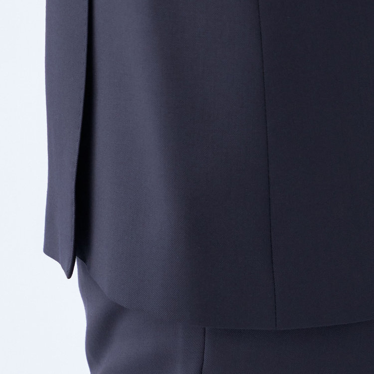 スーツセレクト 【発送在庫あり】【CLASSICO TAPERED】【年間】2釦シングルスーツ 1タック/ネイビー/NEW ZEALAND WOOL/※裾上げ必要 紺中間