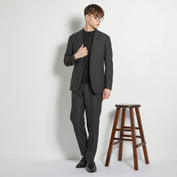 シルバーライン 【5DAYS CLOSET】【RBC】【春夏】2釦シングルジャケット/グレー×レノクロス/4S SUSTAINABILITY&ECOLOGY FABRIC グレー濃色