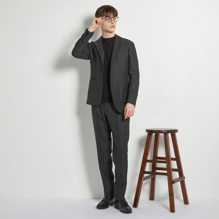 シルバーライン 【5DAYS CLOSET】【RBC】【春夏】2釦シングルジャケット/グレー×レノクロス/4S SUSTAINABILITY&ECOLOGY FABRIC グレー濃色