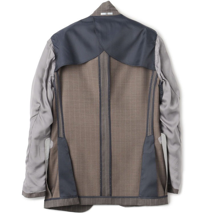 シルバーライン 【発送在庫あり】【CLASSICO TAPERED】【春夏】3釦段返りシングルスーツ 2タック/ブラウン×ストライプ/ウエストムーブ仕様/MARZOTTO/※パンツ裾直し必要 茶中間