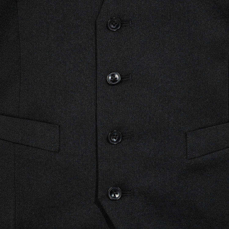 ブラックライン 【年間】【結婚式・セレモニー・イベント対応可】リバーシブルジレ（ベスト）/ブラック＆グレー 黒