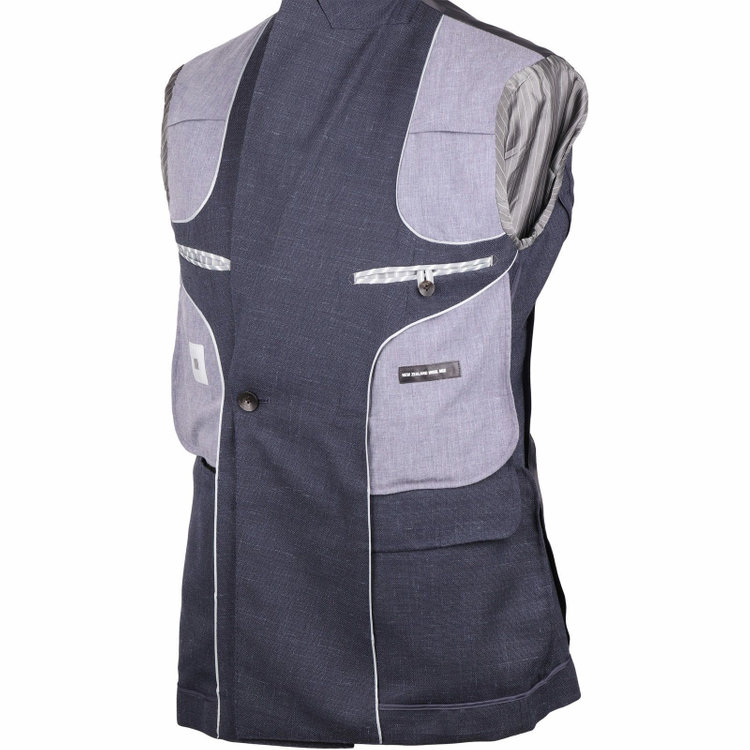 スーツセレクト 【CLASSICO TAPERED】【春夏】6釦2掛けダブルスーツ 2タック/ネイビー/ウエストムーブ/NEW ZEALAND WOOL MIX ネイビー系(紺)