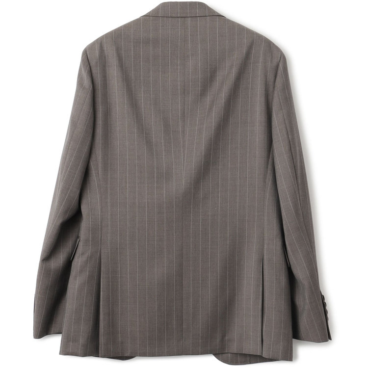 シルバーライン 【発送在庫あり】【CLASSICO TAPERED】【春夏】3釦段返りシングルスーツ 2タック/ブラウン×ストライプ/ウエストムーブ仕様/MARZOTTO/※パンツ裾直し必要 茶中間