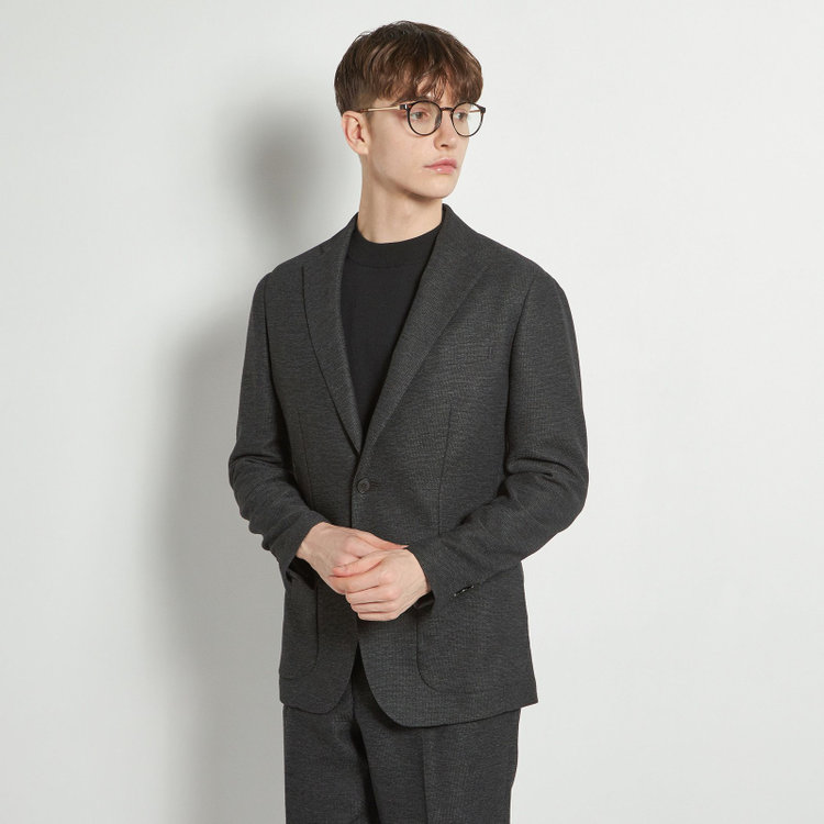 シルバーライン 【5DAYS CLOSET】【RBC】【春夏】2釦シングルジャケット/グレー×レノクロス/4S SUSTAINABILITY&ECOLOGY FABRIC グレー濃色
