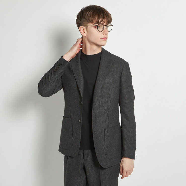 シルバーライン 【5DAYS CLOSET】【RBC】【春夏】2釦シングルジャケット/グレー×レノクロス/4S SUSTAINABILITY&ECOLOGY FABRIC グレー濃色