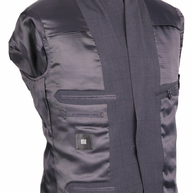 スーツセレクト 【WEB限定/OUTLET】【KSW】【年間】2釦シングルスーツ 0タック/ネイビー×ハウンドトゥース＆ウィンドペン/ウォッシャブルパンツ ネイビー系(紺)