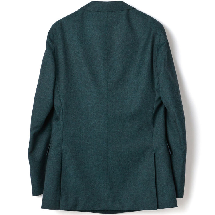 シルバーライン 【CLASSICO WIDE】【秋冬】6釦ダブルジャケット 2タックパンツ /グリーン×ソリッド /MARZOTTO社生地 /サイド尾錠付 /※裾上げ必要 緑中間
