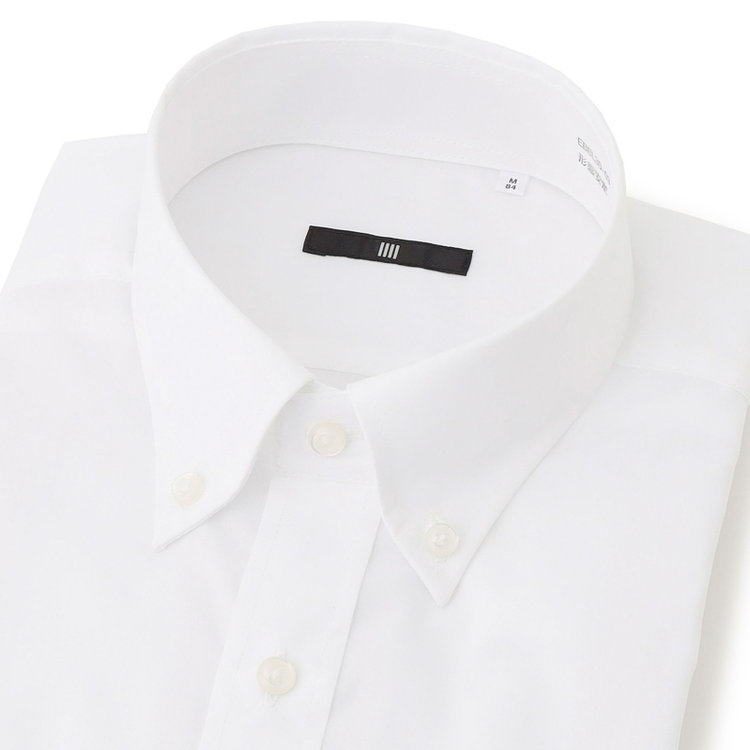 SUIT SELECT　アウトレット 【WEB限定/OUTLET/汚れ・キズ等有】【BLACK LINE】【形態安定】ボタンダウンワイシャツ/ホワイト 白