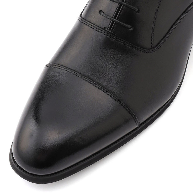 スーツセレクト ストレートチップドレスシューズ/ブラック/牛革/セメント製法 黒