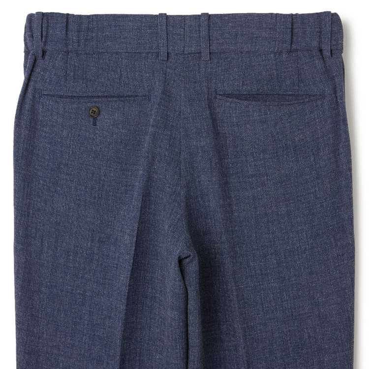 シルバーライン 【RBC】【秋冬】3釦段返りシングルスーツ 2タック/ネイビー/ドローコード&ウエストシャーリング/※パンツ裾上げ済仕様 青中間