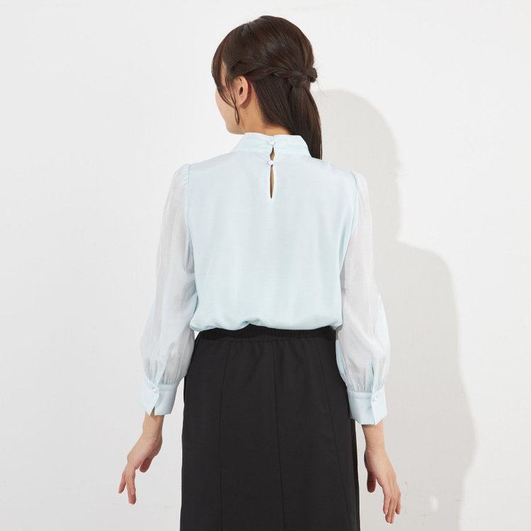 SUIT SELECT　アウトレット 【WEB限定/OUTLET/汚れ・キズ等有】【SUIT SELECT×Samantha Thavasa】【長袖】リボンブラウス/ミント 緑淡色