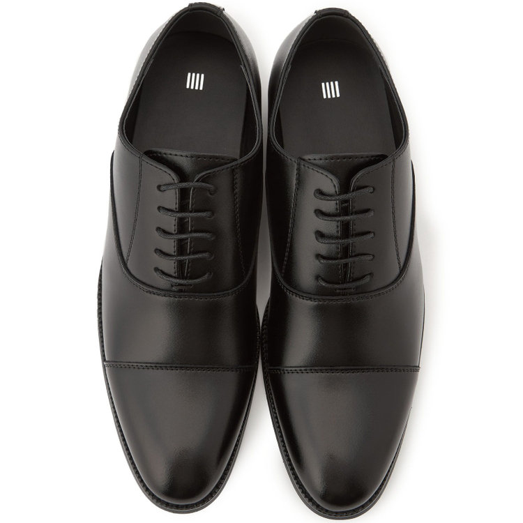 スーツセレクト ストレートチップドレスシューズ/ブラック/革/セメント製法 黒