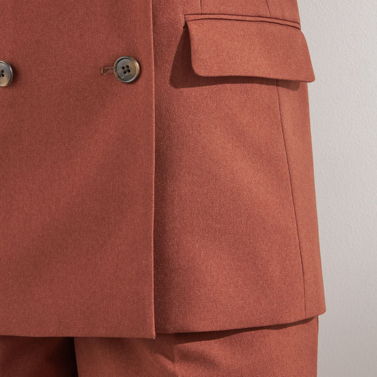 シルバーライン 【RELAX WIDE】【秋冬】 ダブルジャケットワイドパンツスーツ/ブリックブラウン/4S SUSTAINABILITY&ECOLOGY FABRIC/※パンツ裾上げ済仕様 その他