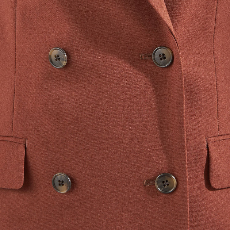 シルバーライン 【RELAX WIDE】【秋冬】 ダブルジャケットワイドパンツスーツ/ブリックブラウン/4S SUSTAINABILITY&ECOLOGY FABRIC/※パンツ裾上げ済仕様 その他