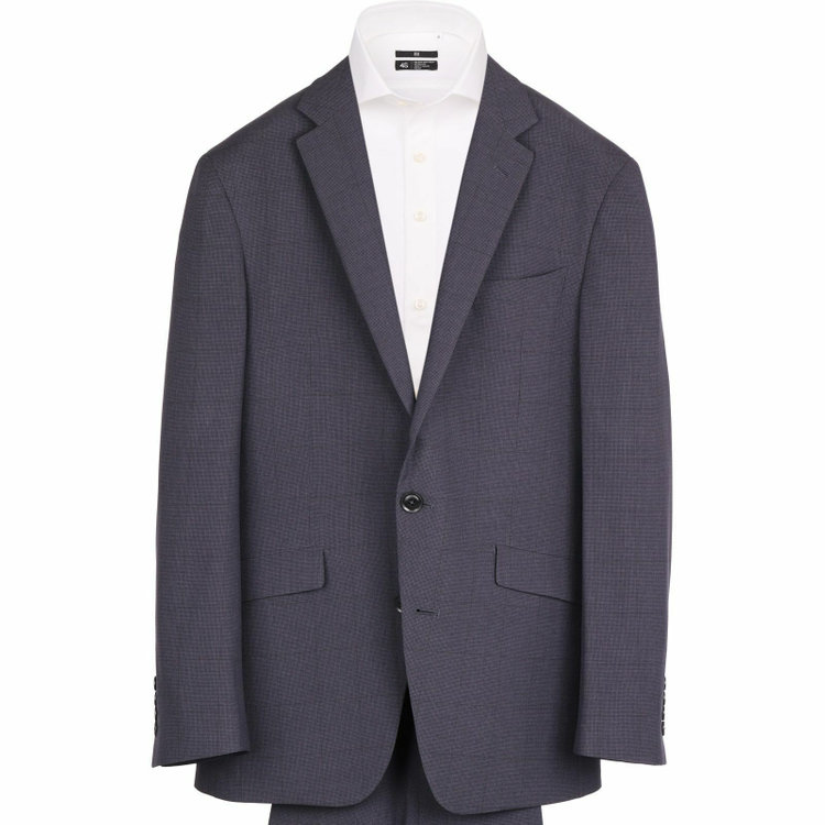 スーツセレクト 【WEB限定/OUTLET】【KSW】【年間】2釦シングルスーツ 0タック/ネイビー×ハウンドトゥース＆ウィンドペン/ウォッシャブルパンツ ネイビー系(紺)