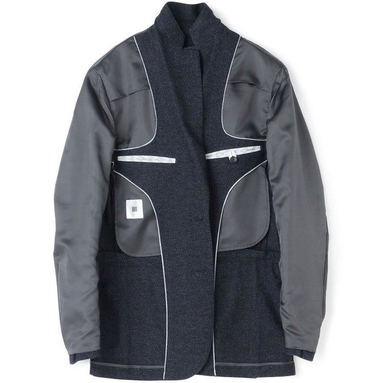 シルバーライン 【5DAYS CLOSET】【RBC】【秋冬】ウールブレンド2釦ジャケット/ネイビー/RE:NEWOOL 紺中間