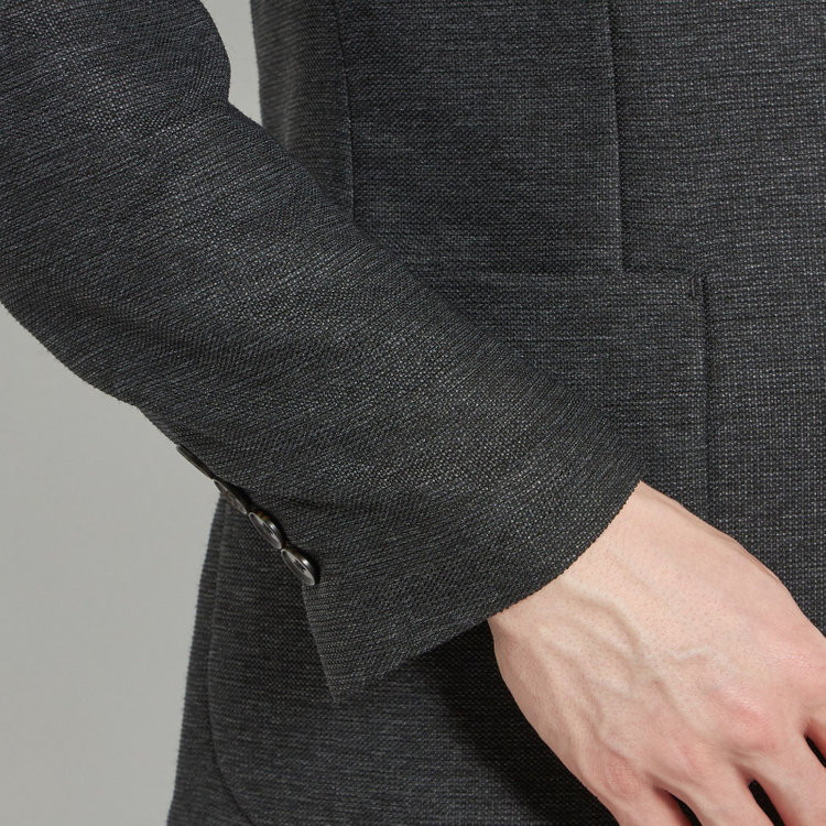 シルバーライン 【5DAYS CLOSET】【RBC】【春夏】2釦シングルジャケット/グレー×レノクロス/4S SUSTAINABILITY&ECOLOGY FABRIC グレー濃色