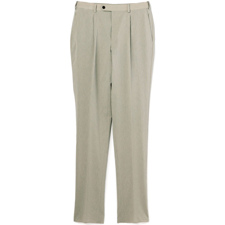 シルバーライン 【5DAYS CLOSET】【RBC】【春夏】1タックテーパードパンツ/グレージュ×楊柳/ウエストムーブ仕様/4S SUSTAINABILITY&ECOLOGY FABRIC/※裾上げ必要 茶中間