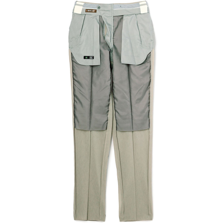 シルバーライン 【5DAYS CLOSET】【RBC】【春夏】1タックテーパードパンツ/グレージュ×楊柳/ウエストムーブ仕様/4S SUSTAINABILITY&ECOLOGY FABRIC/※裾上げ必要 茶中間