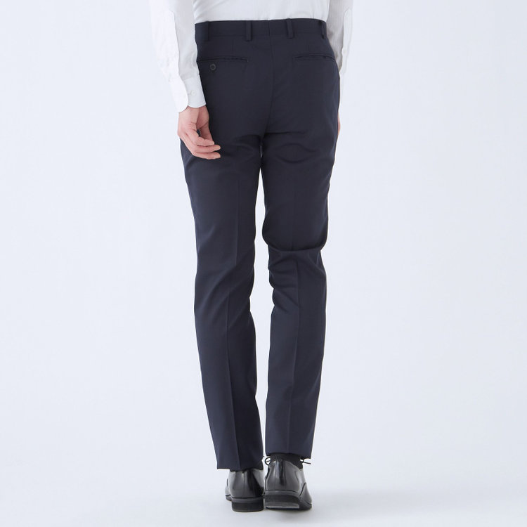 ブラックライン 【KSW】【年間】2釦シングルスーツ 0タック/ネイビー/ウエストムーブ/MOVING STRETCH/※裾上げ必要 紺濃色