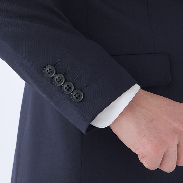 ブラックライン 【KSW】【年間】2釦シングルスーツ 0タック/ネイビー/ウエストムーブ/MOVING STRETCH/※裾上げ必要 紺濃色