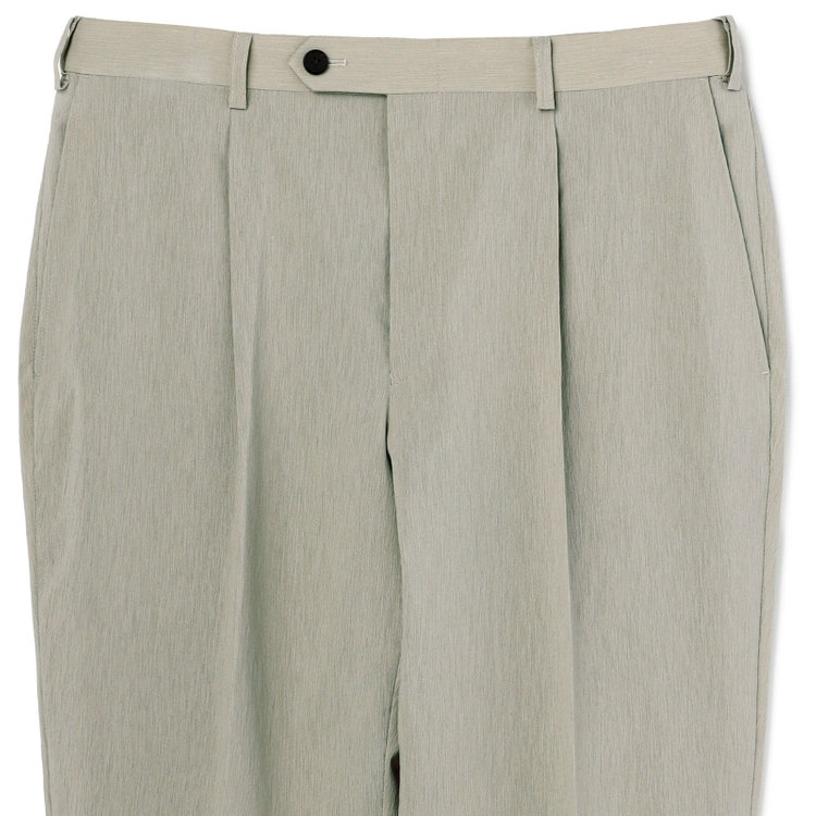 シルバーライン 【5DAYS CLOSET】【RBC】【春夏】1タックテーパードパンツ/グレージュ×楊柳/ウエストムーブ仕様/4S SUSTAINABILITY&ECOLOGY FABRIC/※裾上げ必要 茶中間