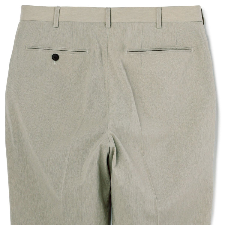 シルバーライン 【5DAYS CLOSET】【RBC】【春夏】1タックテーパードパンツ/グレージュ×楊柳/ウエストムーブ仕様/4S SUSTAINABILITY&ECOLOGY FABRIC/※裾上げ必要 茶中間