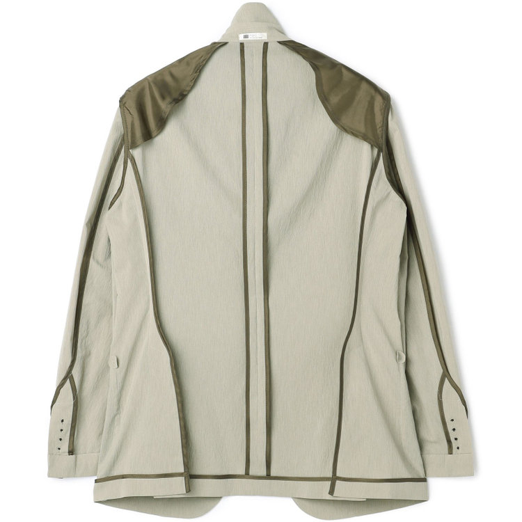 シルバーライン 【5DAYS CLOSET】【RBC】【春夏】2釦シングルジャケット/グレージュ×楊柳/パッチポケット/4S SUSTAINABILITY&ECOLOGY FABRIC グレー淡色