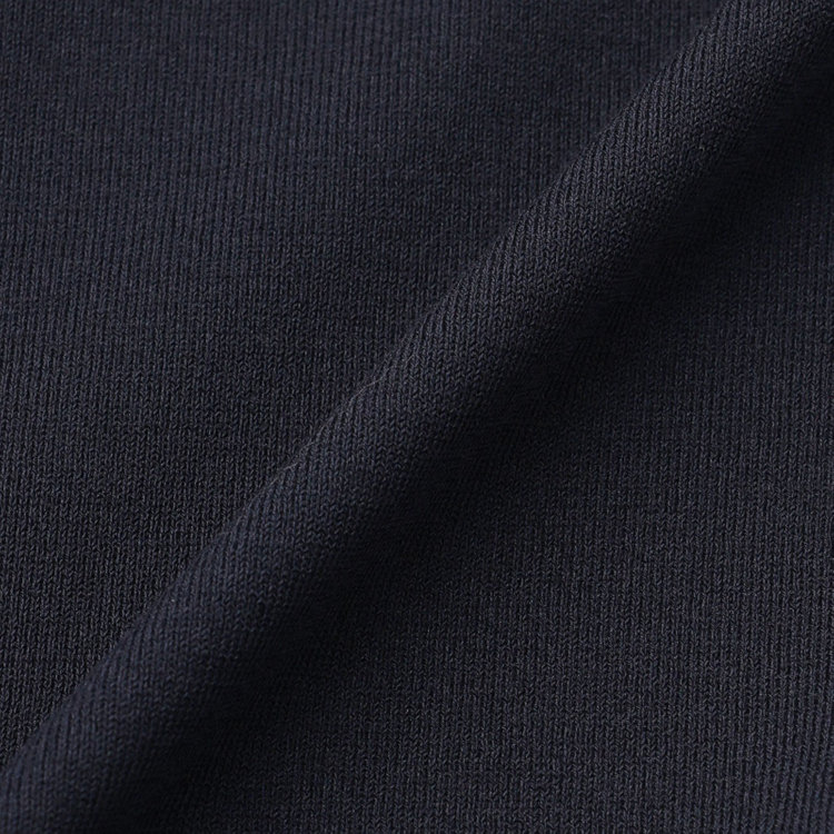 スーツセレクト 【RBC】【5分袖】コットンブレンドクルーネックニット/ネイビー/「マシンウォッシャブル」「UVカット」「接触冷感」 紺中間