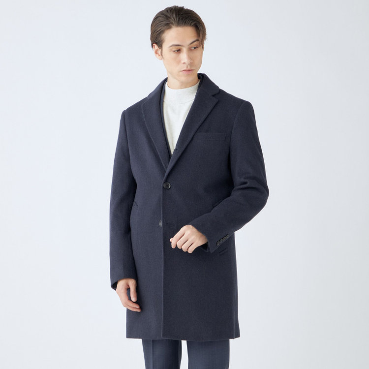 ブラックライン 【BL】ウールチェスターコート/ネイビー/NEW ZEALAND WOOL LIMITED EDITION 紺中間