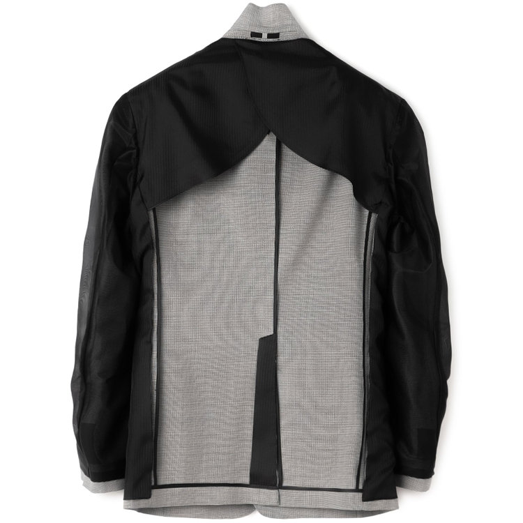 ブラックライン 【発送在庫あり】【KSW】【春夏】2釦シングルスーツ 0タック/ホワイト＆ブラック×ハウンドトゥース/ウォッシャブル/※裾上げ必要 その他