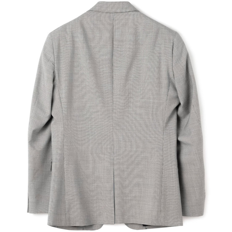 ブラックライン 【発送在庫あり】【KSW】【春夏】2釦シングルスーツ 0タック/ホワイト＆ブラック×ハウンドトゥース/ウォッシャブル/※裾上げ必要 その他