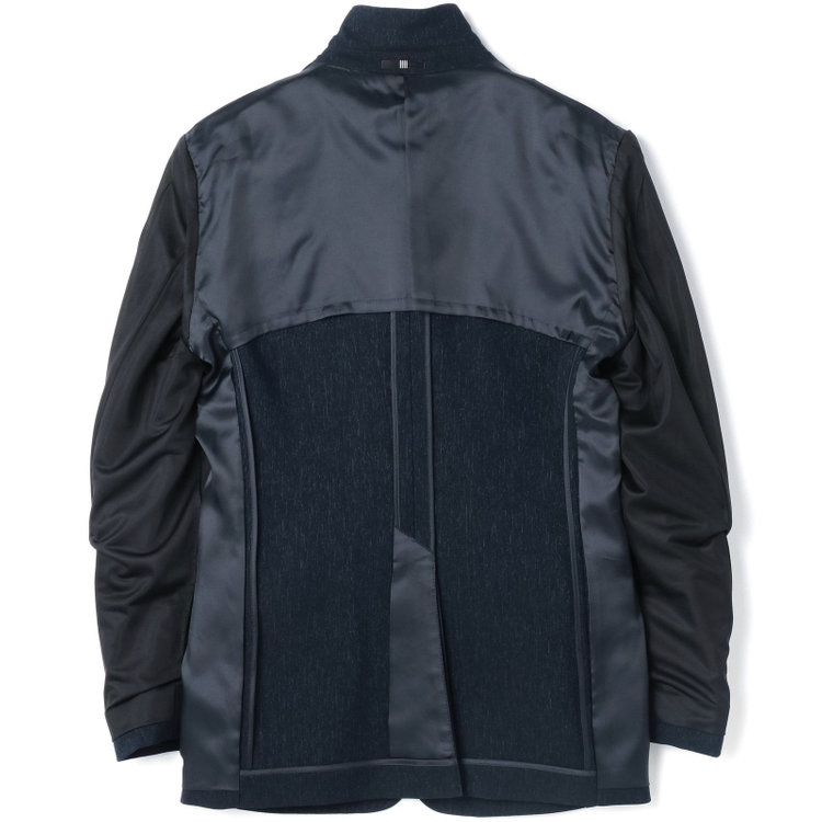 ブラックライン 【SLIM TAPERED_2】【秋冬】2釦シングルスリーピーススーツ 0タック/ネイビー/ウエストシャーリング/4S SUSTAINABILITY&ECOLOGY FABRIC/※パンツ裾上げ済仕様 紺濃色