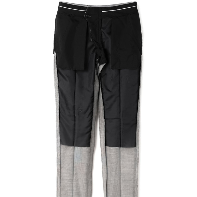 ブラックライン 【発送在庫あり】【KSW】【春夏】2釦シングルスーツ 0タック/ホワイト＆ブラック×ハウンドトゥース/ウォッシャブル/※裾上げ必要 その他