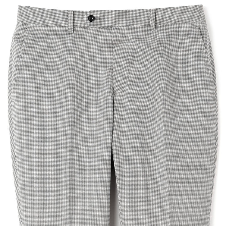 ブラックライン 【発送在庫あり】【KSW】【春夏】2釦シングルスーツ 0タック/ホワイト＆ブラック×ハウンドトゥース/ウォッシャブル/※裾上げ必要 その他