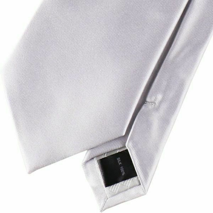 ブラックライン 【WEB限定/OUTLET】【SL】シルクソリッドネクタイ 8.0cm幅/シルバー グレー系(灰)