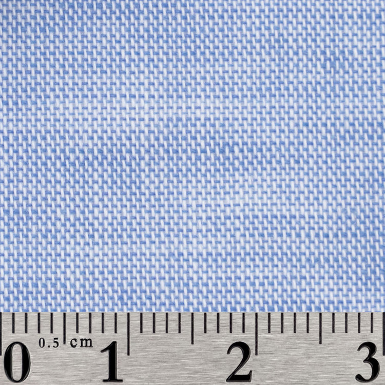 スーツセレクト 【国内縫製】【パターンオーダー】【涼感素材】ワイシャツ・ドレスシャツ/ブルー/（COTTON70%/LINEN30%) 青中間