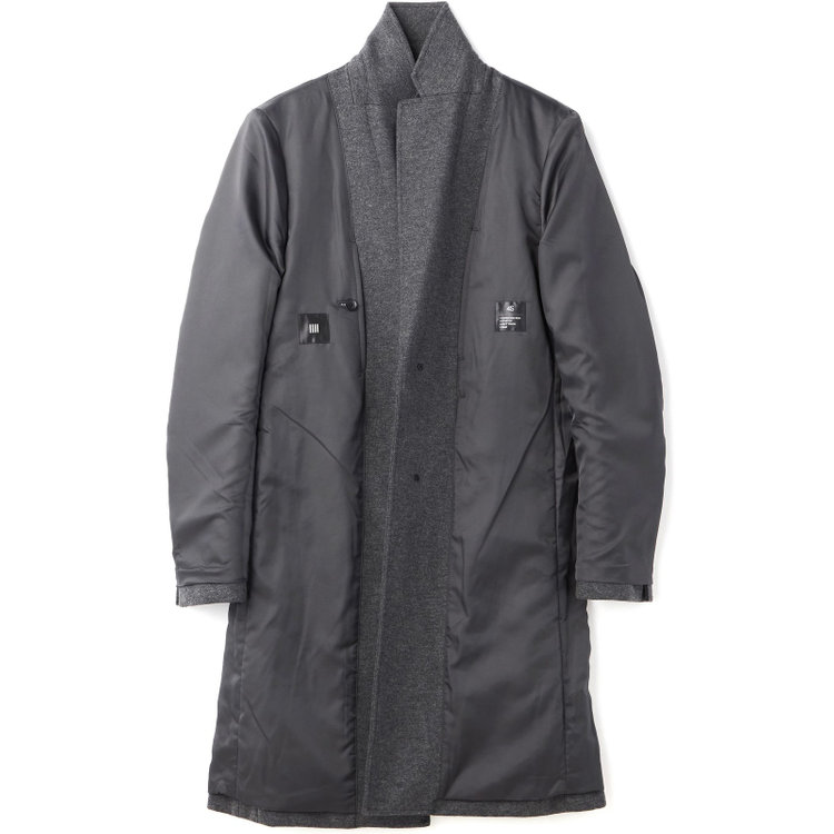 ブラックライン 【SKINNY】ウールブレンドニットチェスターコート/グレー/4S グレー中間