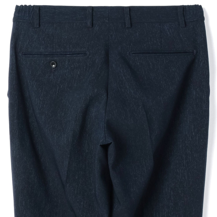 ブラックライン 【SLIM TAPERED_2】【秋冬】2釦シングルスリーピーススーツ 0タック/ネイビー/ウエストシャーリング/4S SUSTAINABILITY&ECOLOGY FABRIC/※パンツ裾上げ済仕様 紺濃色