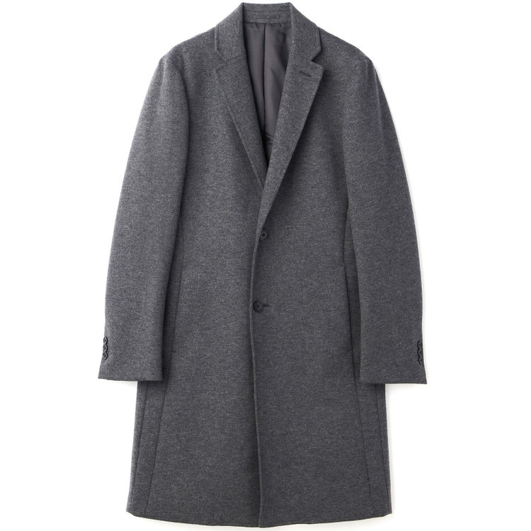 ブラックライン 【SKINNY】ウールブレンドニットチェスターコート/グレー/4S グレー中間