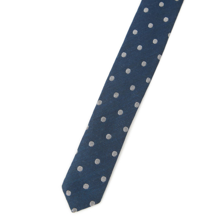 シルバーライン 【SILVER LINE】シルクウールドットネクタイ 8.5cm幅/ネイビー/Finest fabrics by COMO ITALY その他