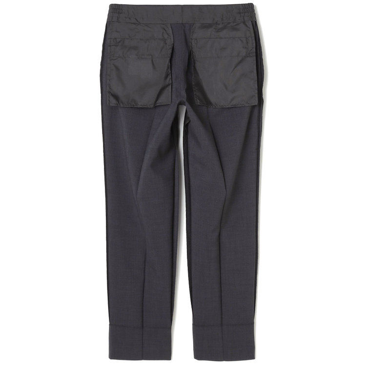 ブラックライン 【SLIM TAPERED_2】【春夏】2釦シングルスーツ 0タック/ネイビー/ウエストシャーリング/4S SUSTAINABILITY&ECOLOGY FABRIC/※パンツ裾上げ済仕様 紺濃色