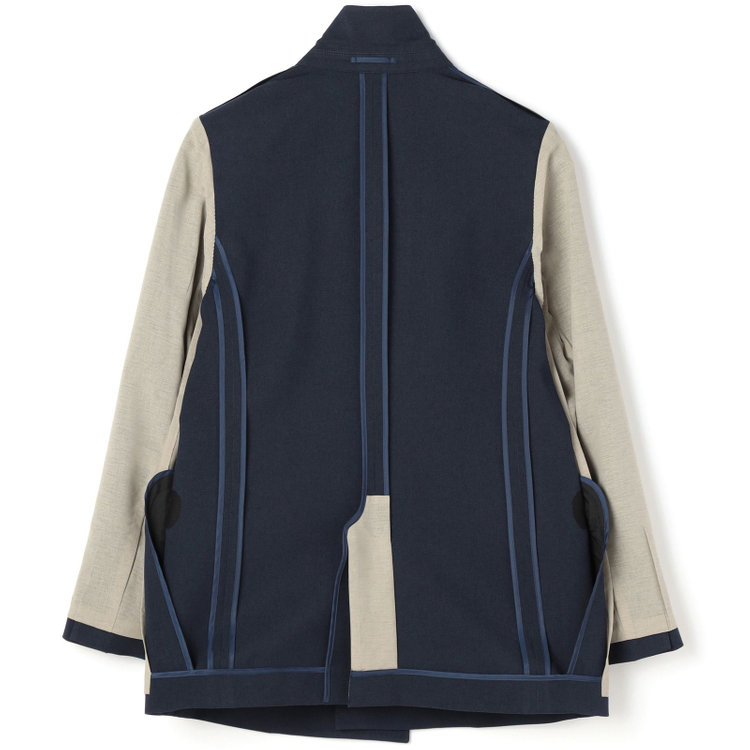 シルバーライン 【SILVER LINE】【春夏】6釦2掛けダブルブレザー/4S SUSTAINABILITY&ECOLOGY FABRIC/ネイビー×メタル釦 紺中間