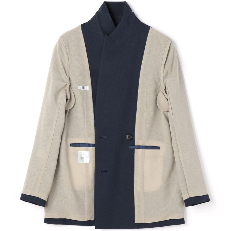 シルバーライン 【SILVER LINE】【春夏】6釦2掛けダブルブレザー/4S SUSTAINABILITY&ECOLOGY FABRIC/ネイビー×メタル釦 紺中間