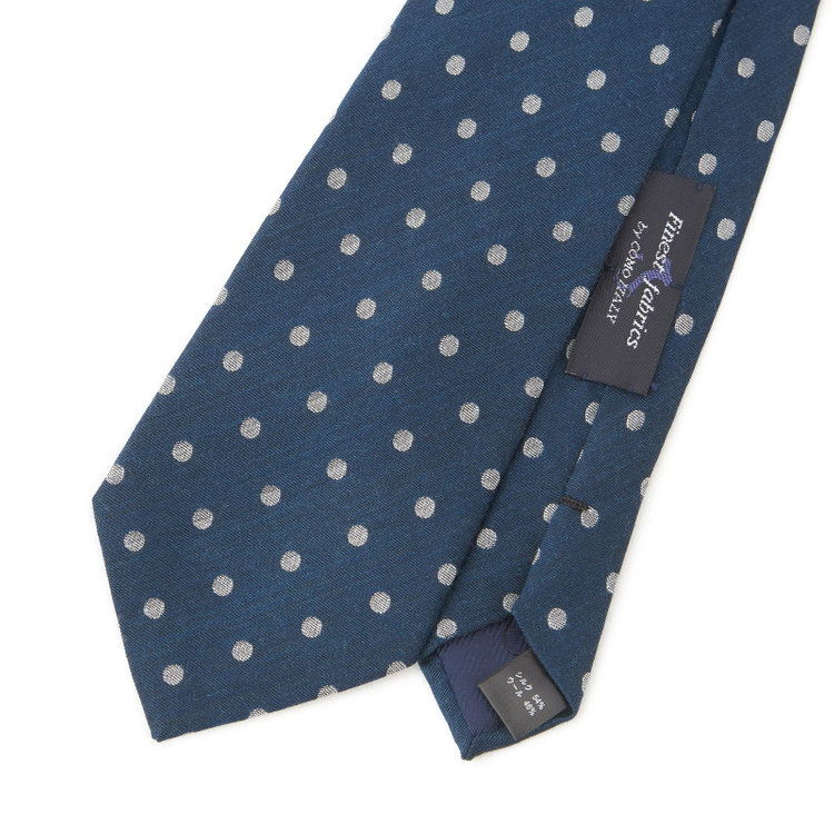 シルバーライン 【SILVER LINE】シルクウールドットネクタイ 8.5cm幅/ネイビー/Finest fabrics by COMO ITALY その他