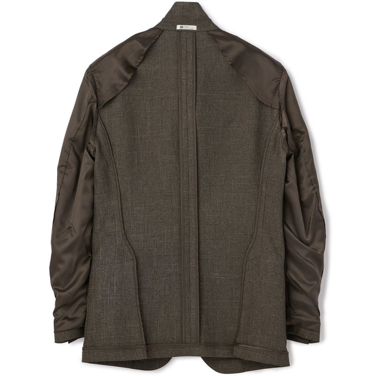 シルバーライン 【5DAYS CLOSET】【RBC】【秋冬】TUMUGITO 2釦ジャケット セットアップ対応 /ブラウン×ツイル /ウォッシャブル /パッチポケット 茶中間