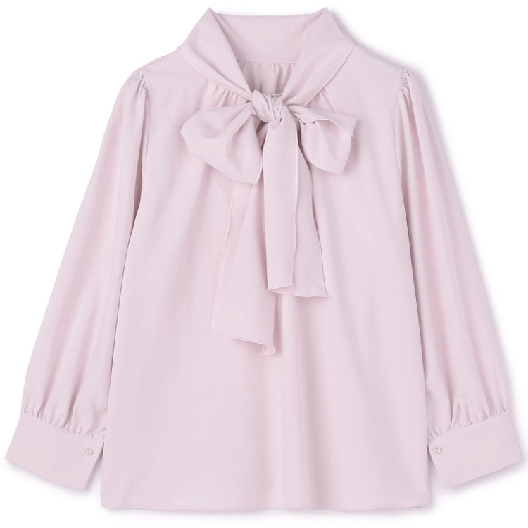 スーツセレクト 【SUIT SELECT×Samantha Thavasa】【長袖】前後2WAYボウタイブラウス/ピンク/「ウォッシャブル可能」「2WAYストレッチ」「防シワ」「UV加工」「接触冷感」「透け軽減」 赤淡色